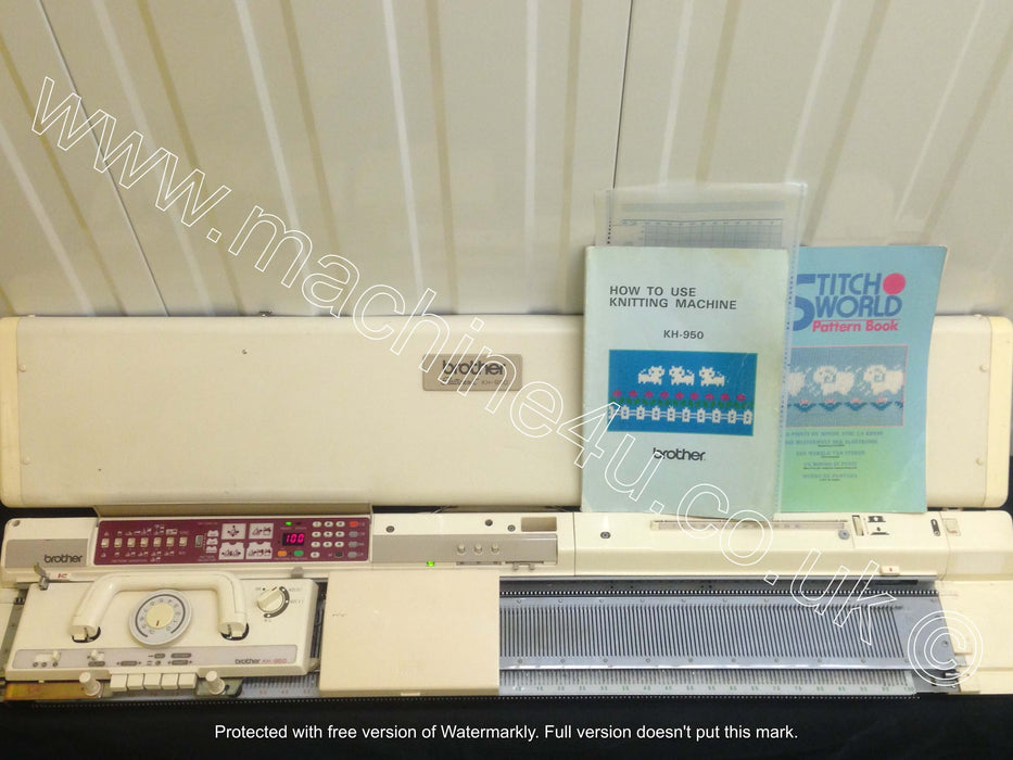 knitting machine kh950 brother + ribber kr850 package