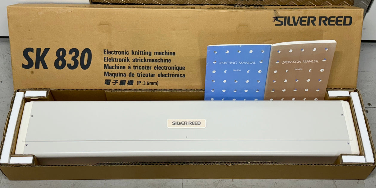 Silver Reed SK830 knitting machine Brand New + FRP70 Ribber Brand New ...