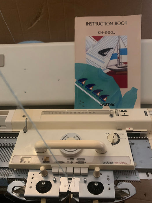 Brother knitting machine KH950i + KR850 ribber + cable + Design-a-knit 9 Package